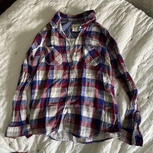 f21 red blue plaid flannel
